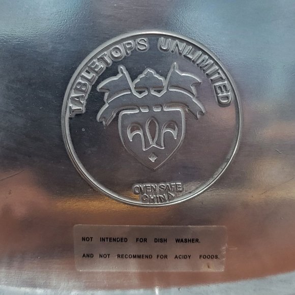 TableTops Unlimited Large Silver Oval Fruit Platter Serving Bowl Oven Safe - Picture 9 of 12